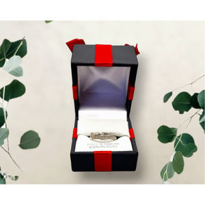 Diamond Sterling Silver Band Size 7